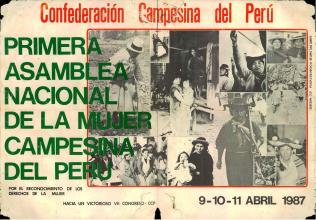 Primera asamblea nacional de la mujer campesina del Perú