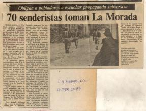 70 senderistas toman La Morada