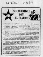 MIR: Solidaridad con El Diario