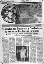 Masacres de Pucayacu y Yerbateros se verán en los fueros militares