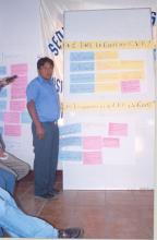 Taller de capacitación con voluntarios en Huamanga