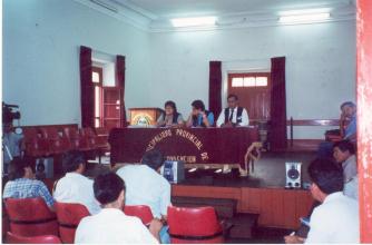 Presentación de miembros de la Comisión de la Verdad y Reconciliación en Quillabamba