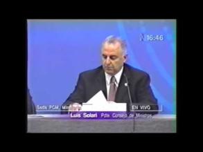 Embedded thumbnail for Declaraciones del ministro Luís Solari sobre liberación de terroristas &gt; Videos