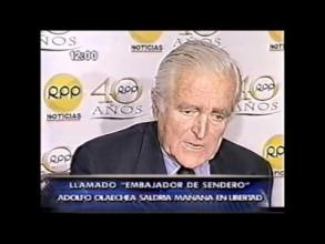 Embedded thumbnail for Mañana quedaría en libertad Adolfo Olaechea, embajador de Sendero  &gt; Videos