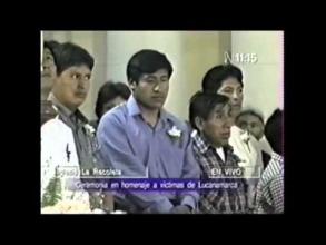 Embedded thumbnail for Ceremonia simbólica de entrega de 62 féretros conteniendo los restos de las víctimas de Lucanamarca &gt; Videos