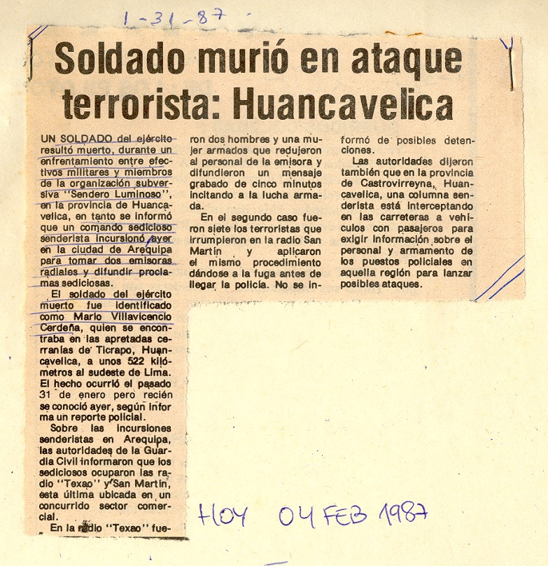 Terroristas matan soldado y asaltan dos emisoras