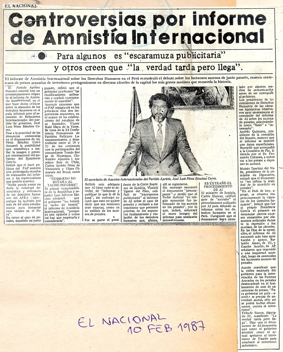 Informe de Amnistía es una simple escaramuza