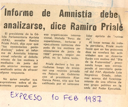 Informe de Amnistía es una simple escaramuza