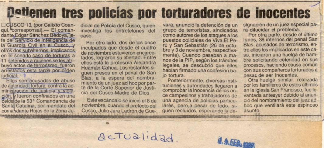 Detienen tres policías por torturadores de inocentes