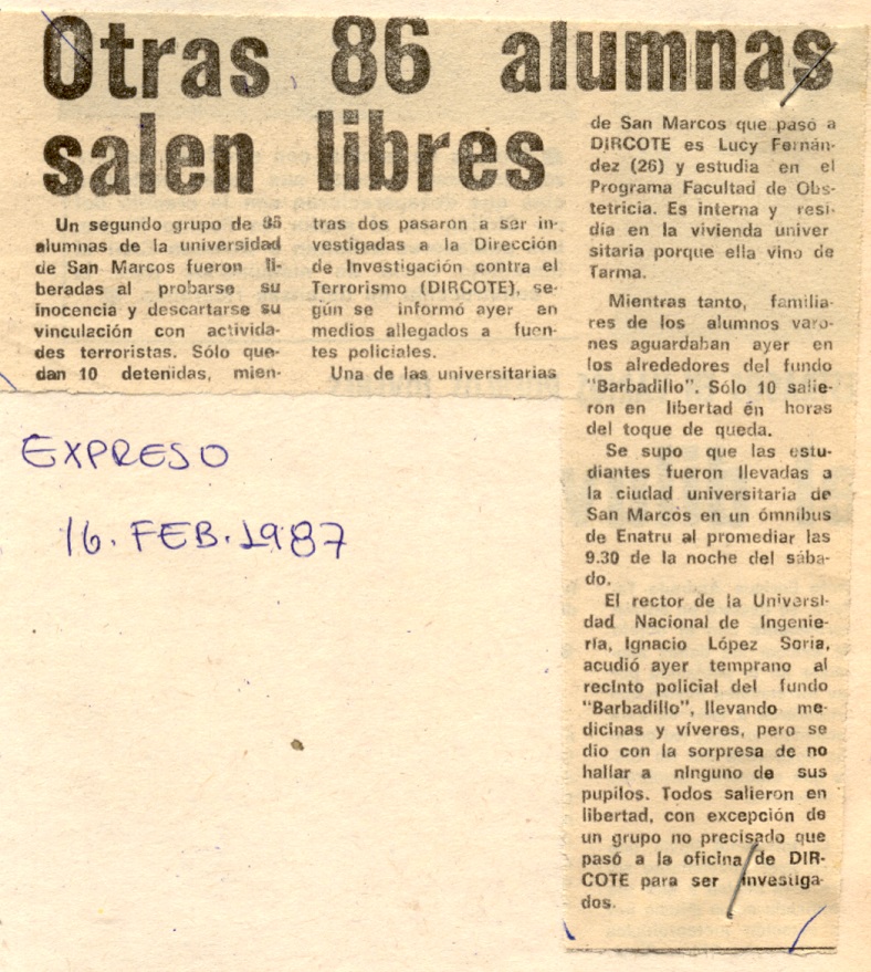 Estudiantes detenidos inician hoy huelga de hambre y exigen libertad