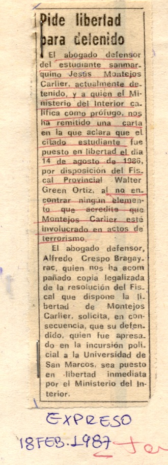 Pide libertad para detenido