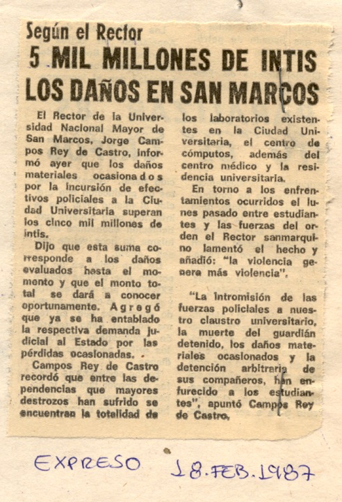 Universidades intervenidas denunciaran al gobierno por pérdidas materiales.