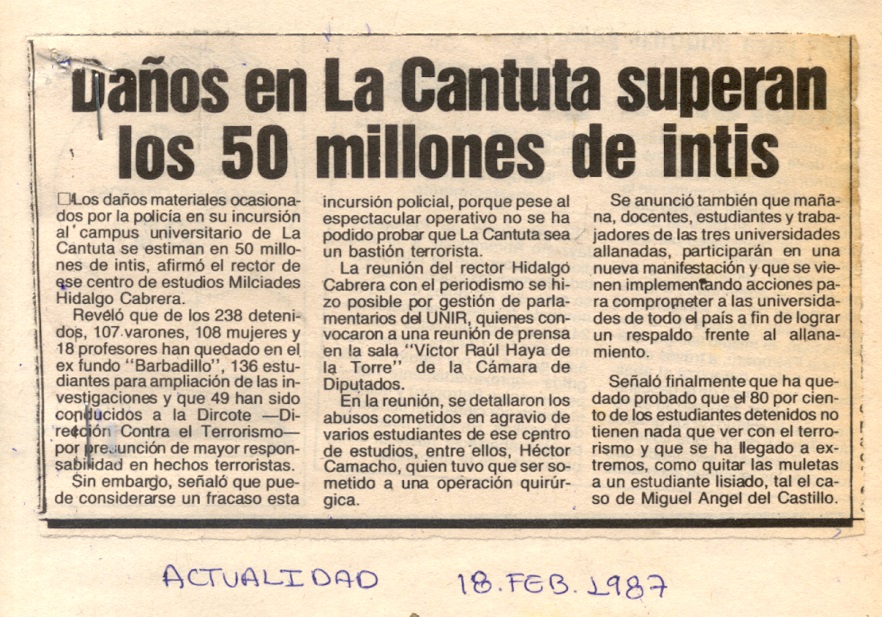 Universidades intervenidas denunciaran al gobierno por pérdidas materiales.