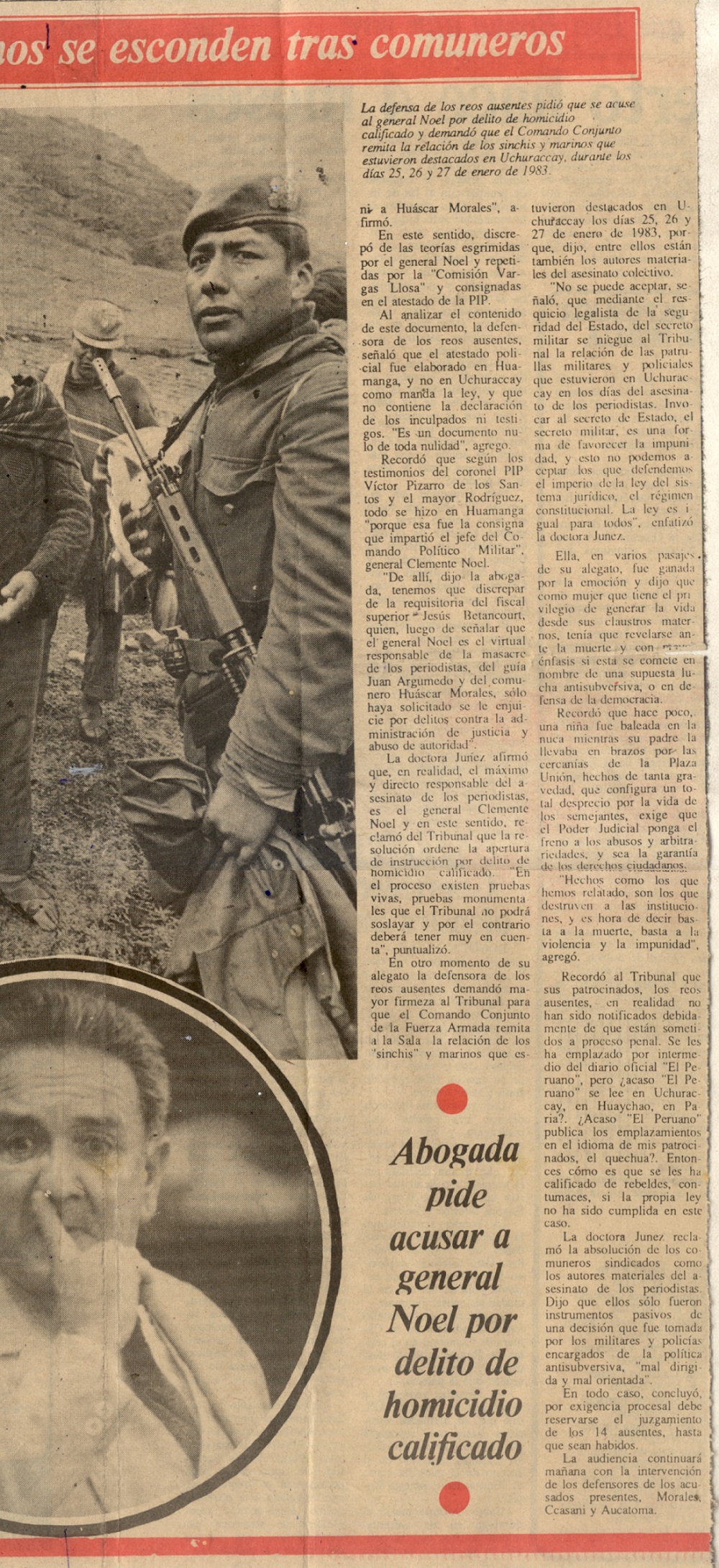 “A culatazos mataron a periodistas”