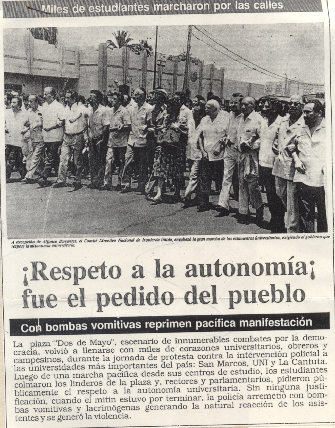 Más disturbios callejeros y 50 estudiantes detenidos