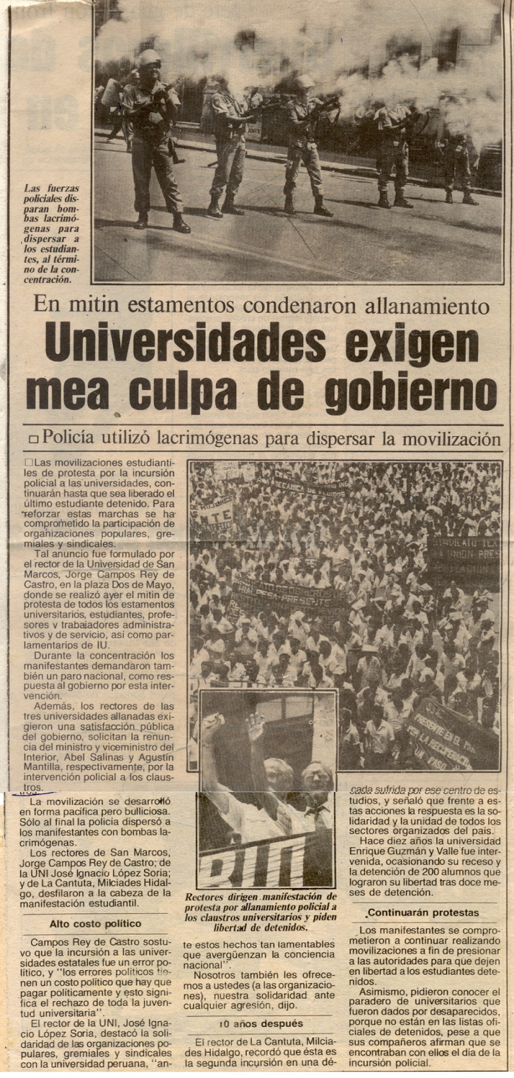 Universidades exigen mea culpa de gobierno