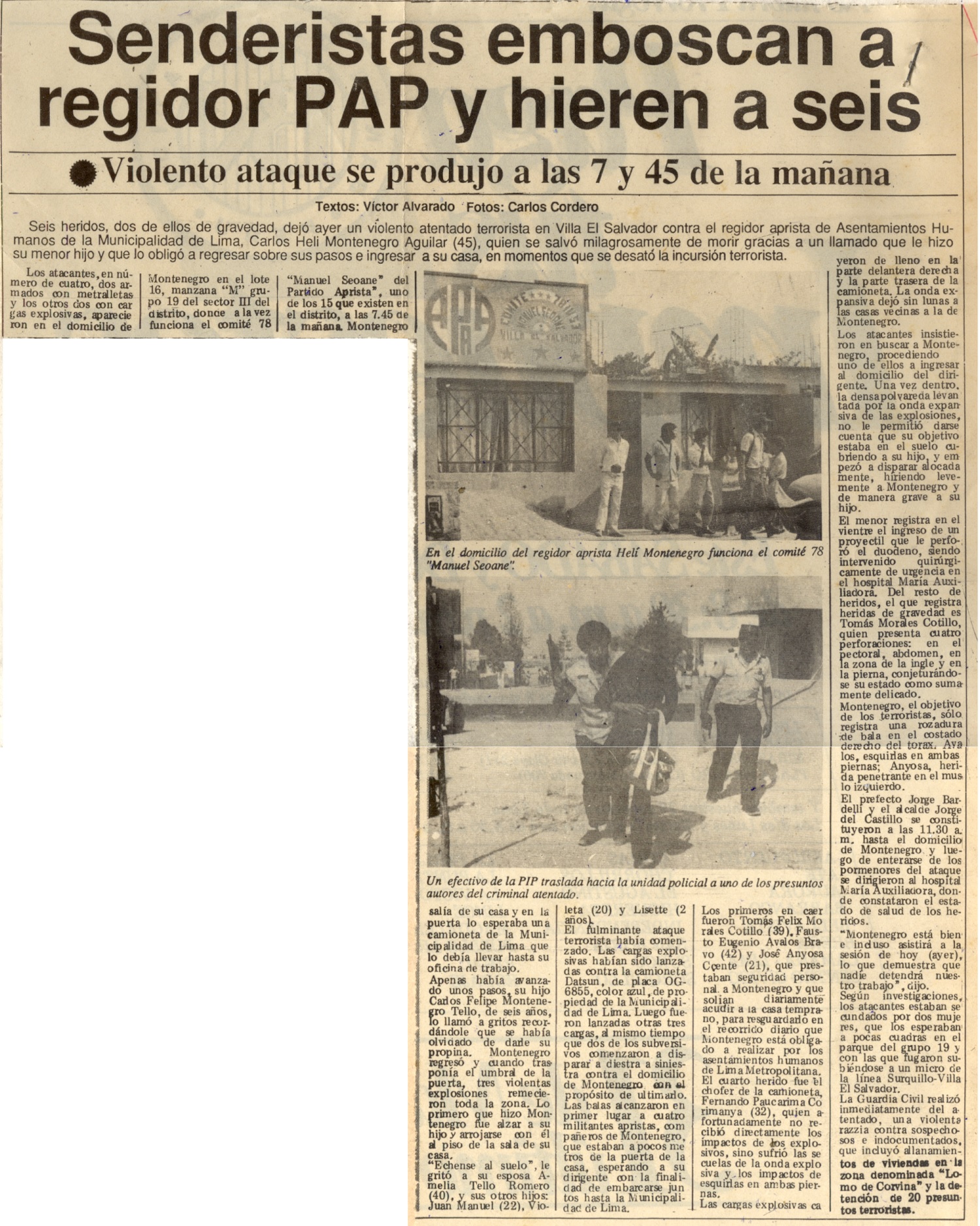 Senderistas emboscan a regidor PAP y hieren a seis