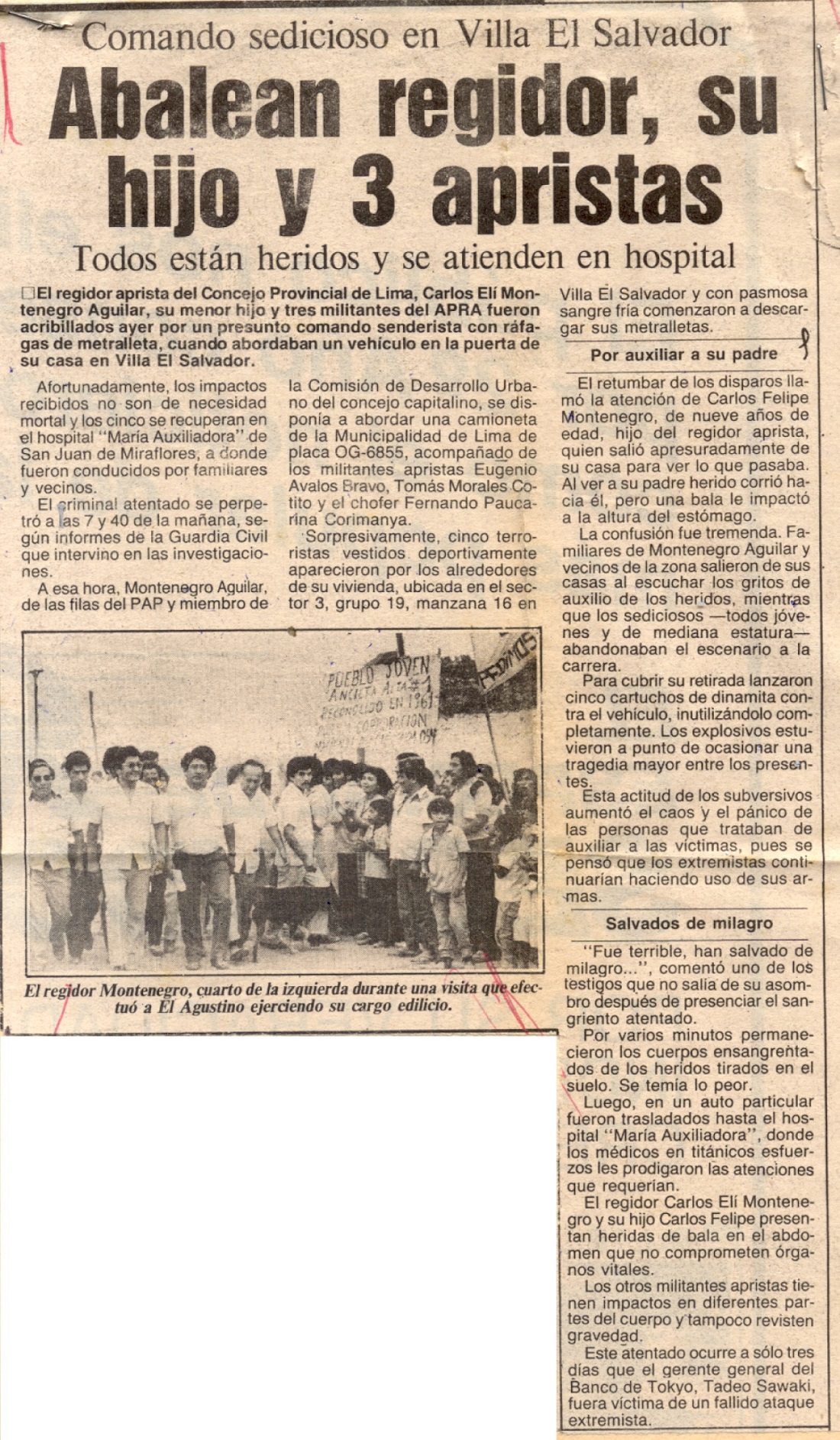 Senderistas emboscan a regidor PAP y hieren a seis