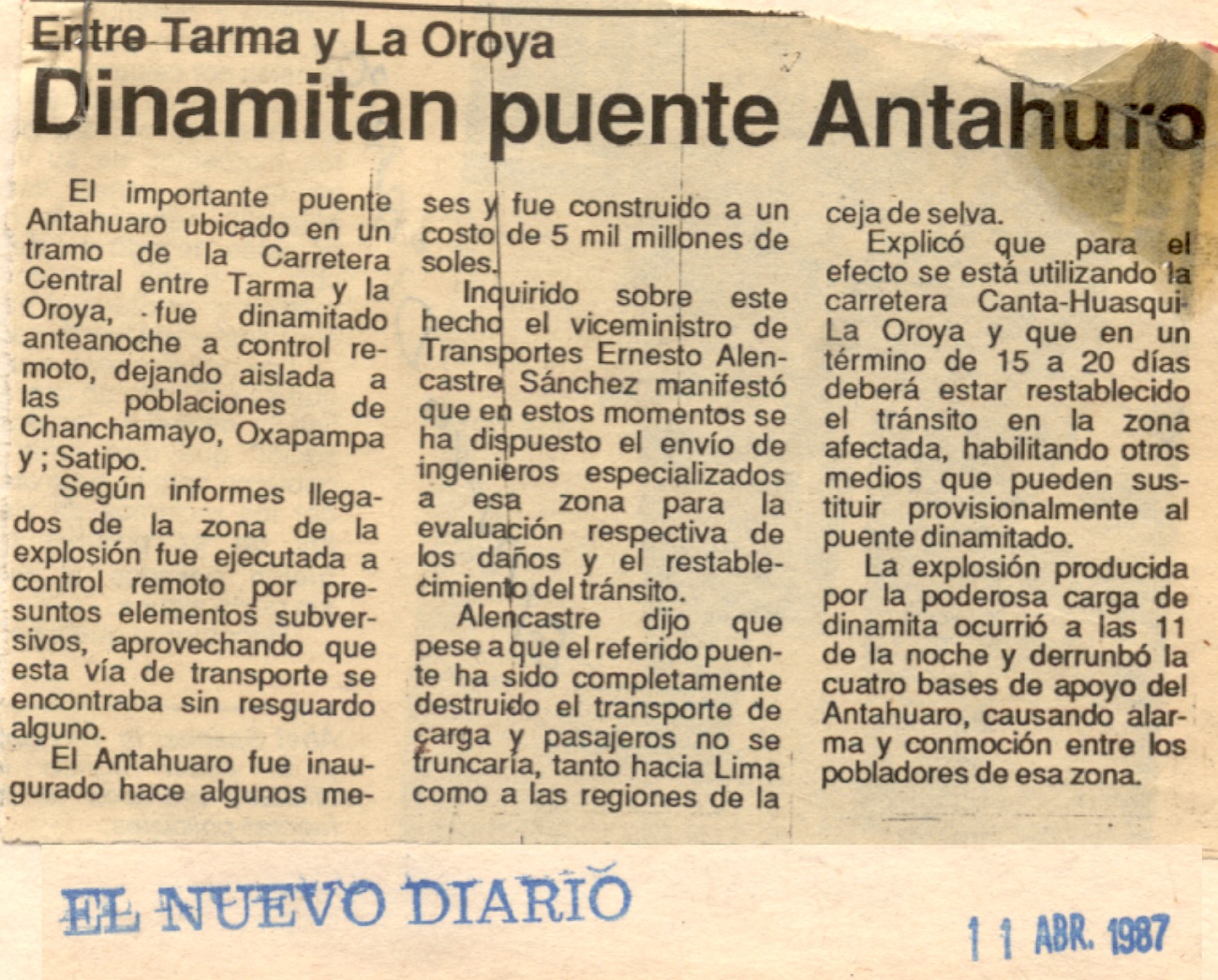 Terroristas vuelan un puente y descarrilan tren con 14 vagones