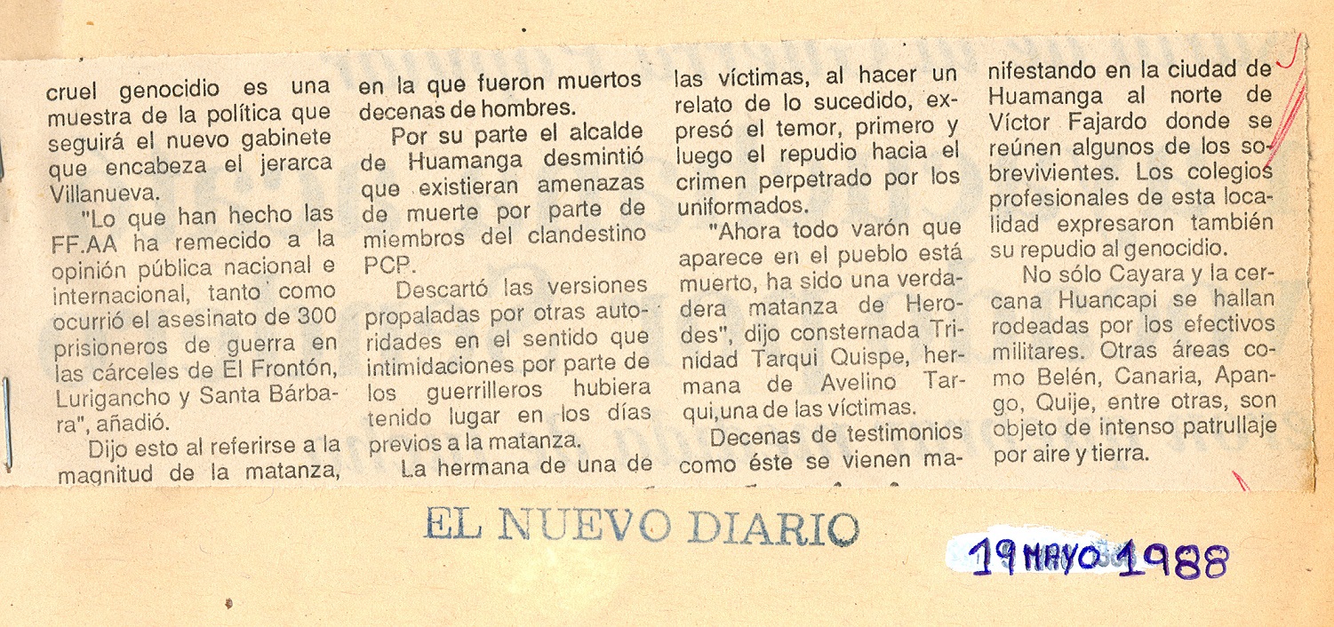 El Gobierno debe responder por genocidio de campesinos