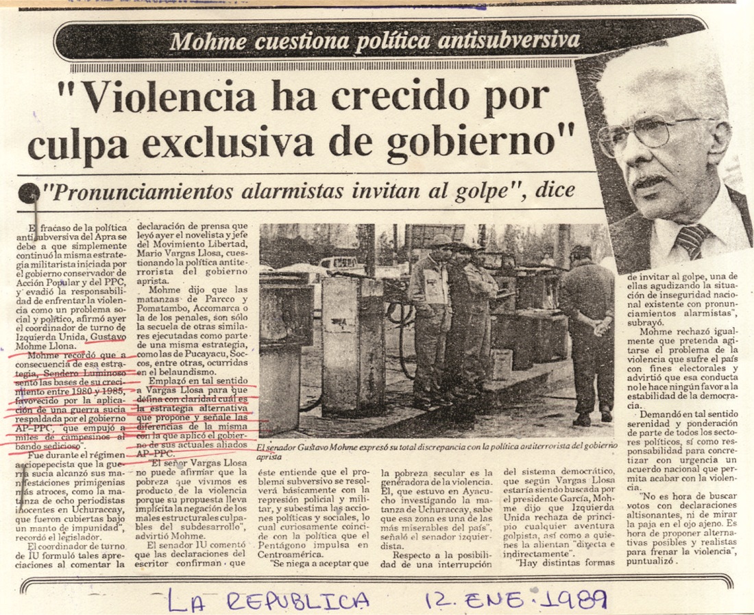 Violencia ha crecido por culpa exclusiva del gobierno