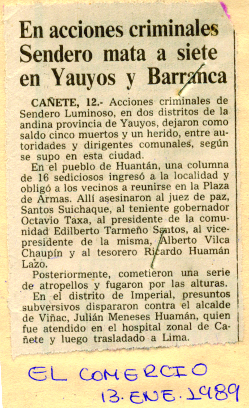 Policía confirma las dos matanzas