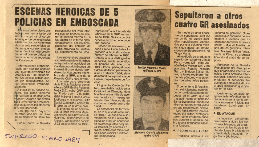 Policía confirma las dos matanzas