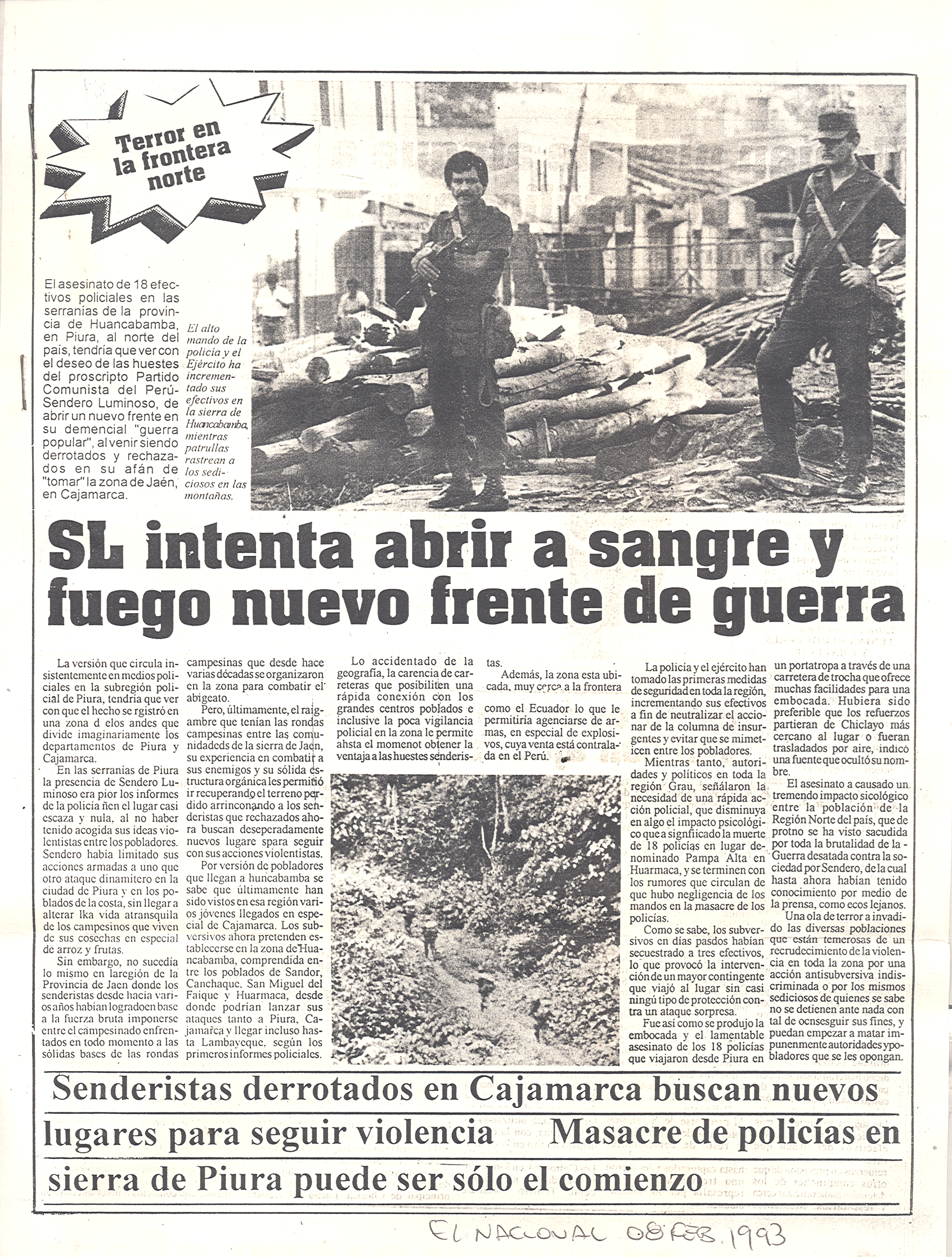 SL intenta abrir a sangre y fuego nuevo frente de guerra