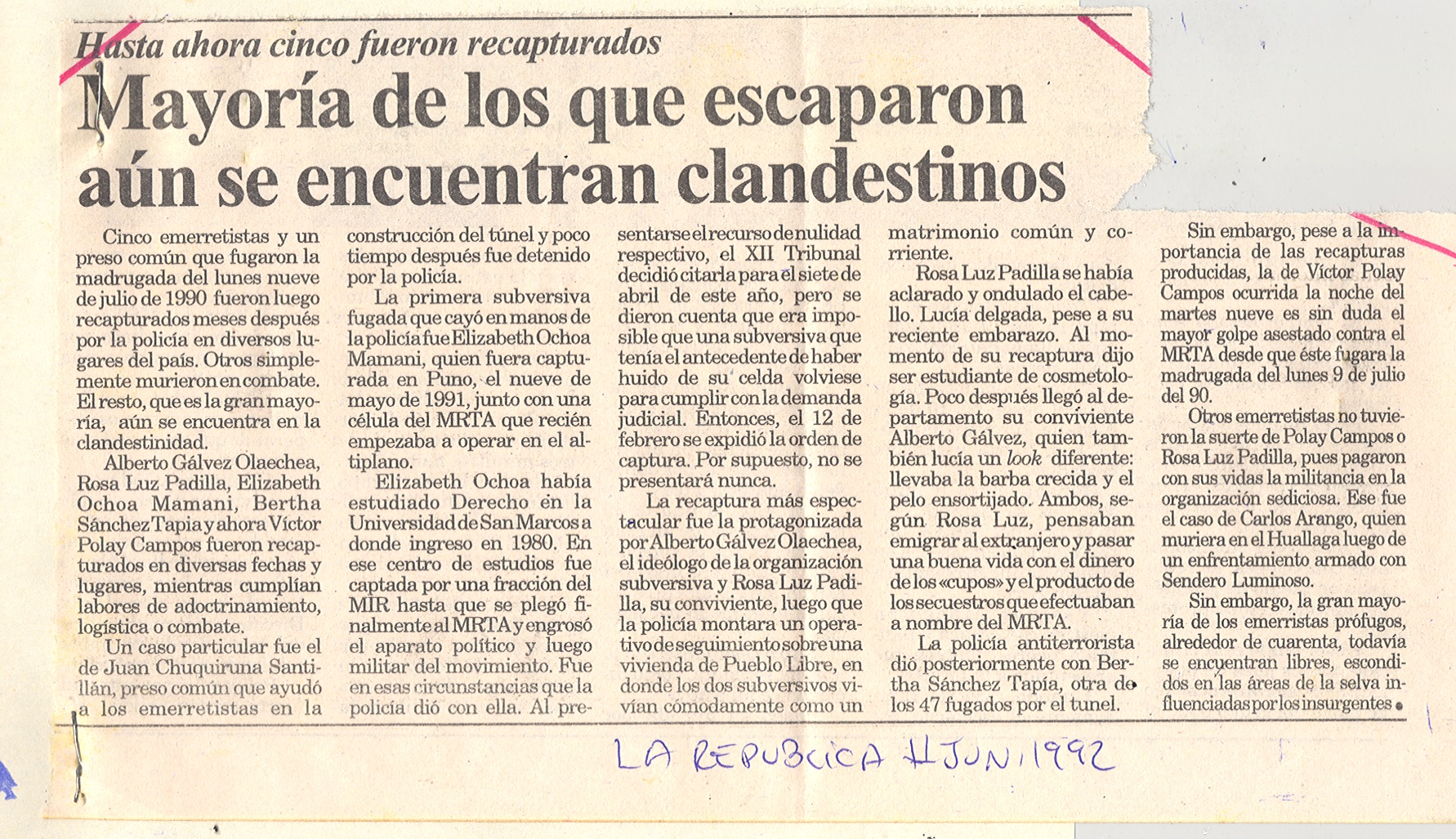 11 JUNIO MAYORÍA DE LOS QUE ESCAPARON SE ENCUENTRAN CLANDESTINOS