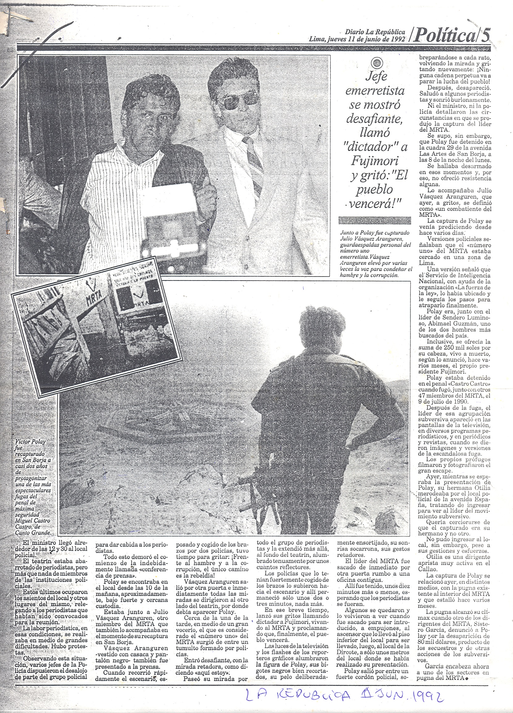 11 JUNIO POLAY LLAMO DITADOR A FUJIMORI (2)