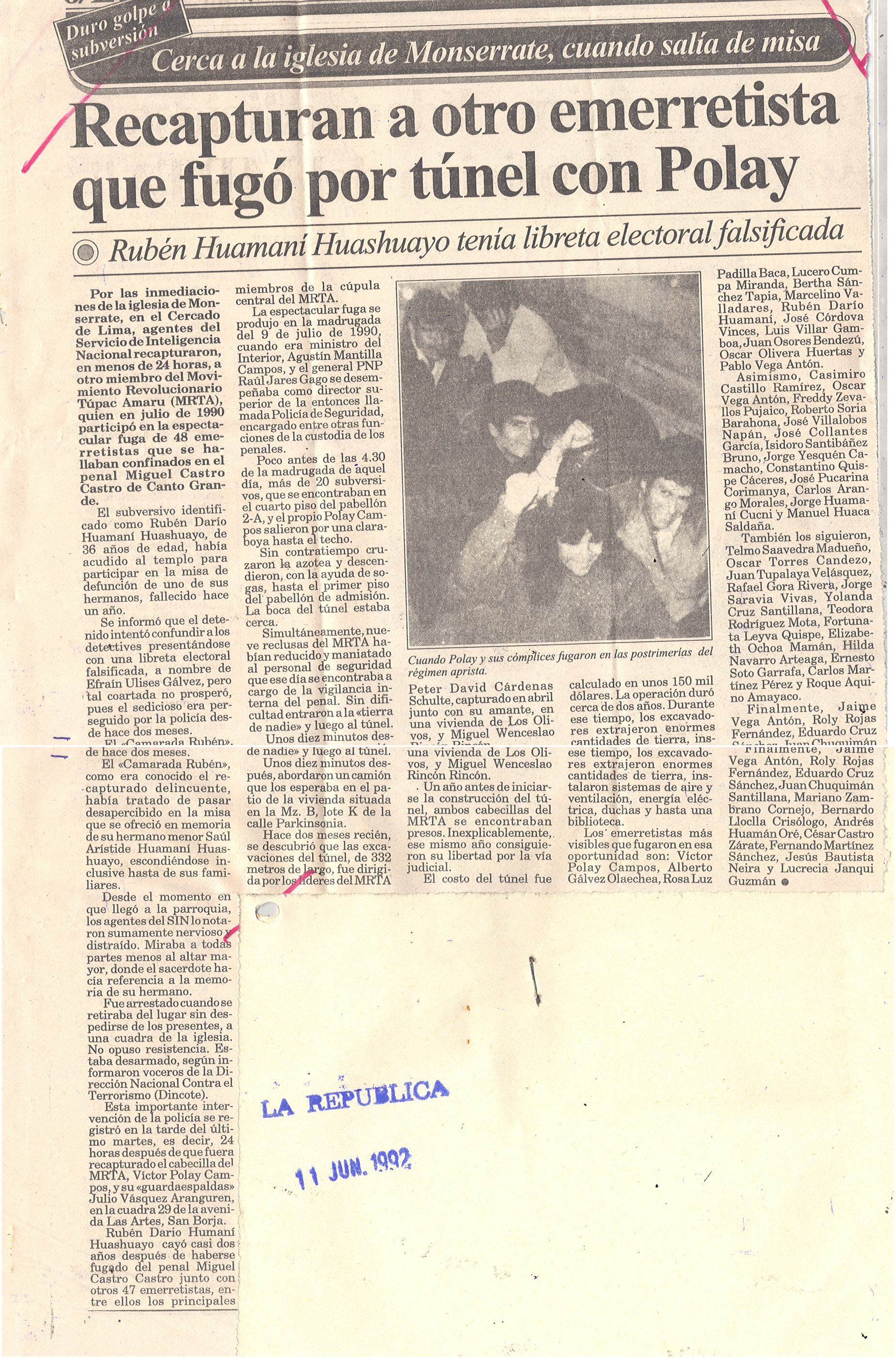 11 JUNIO RECAPTURA A OTRO EMERRETISTA QUE FUJÓ POR TÚNEL (1)