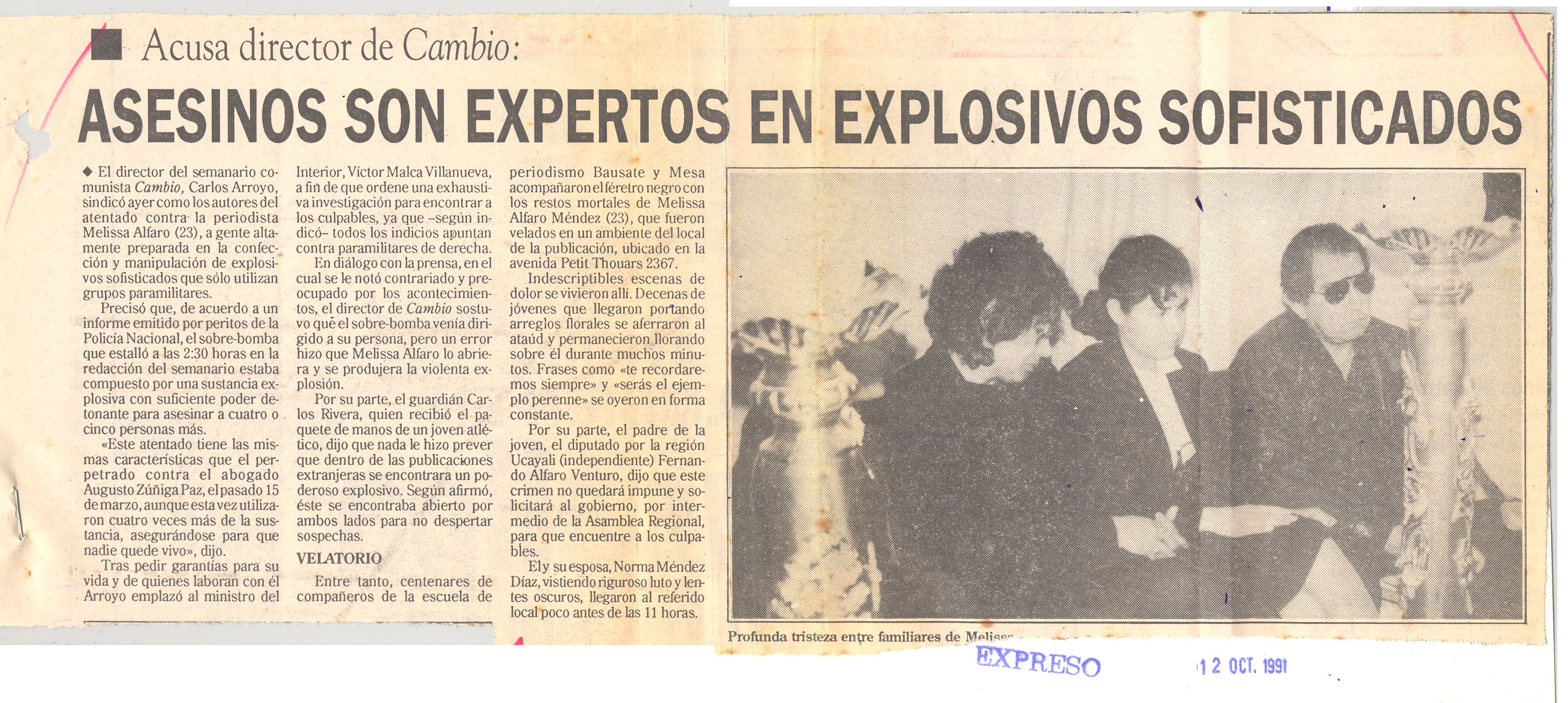 Asesinos son expertos en explosivos
