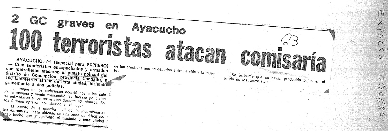 100 terroristas atacan comisaria