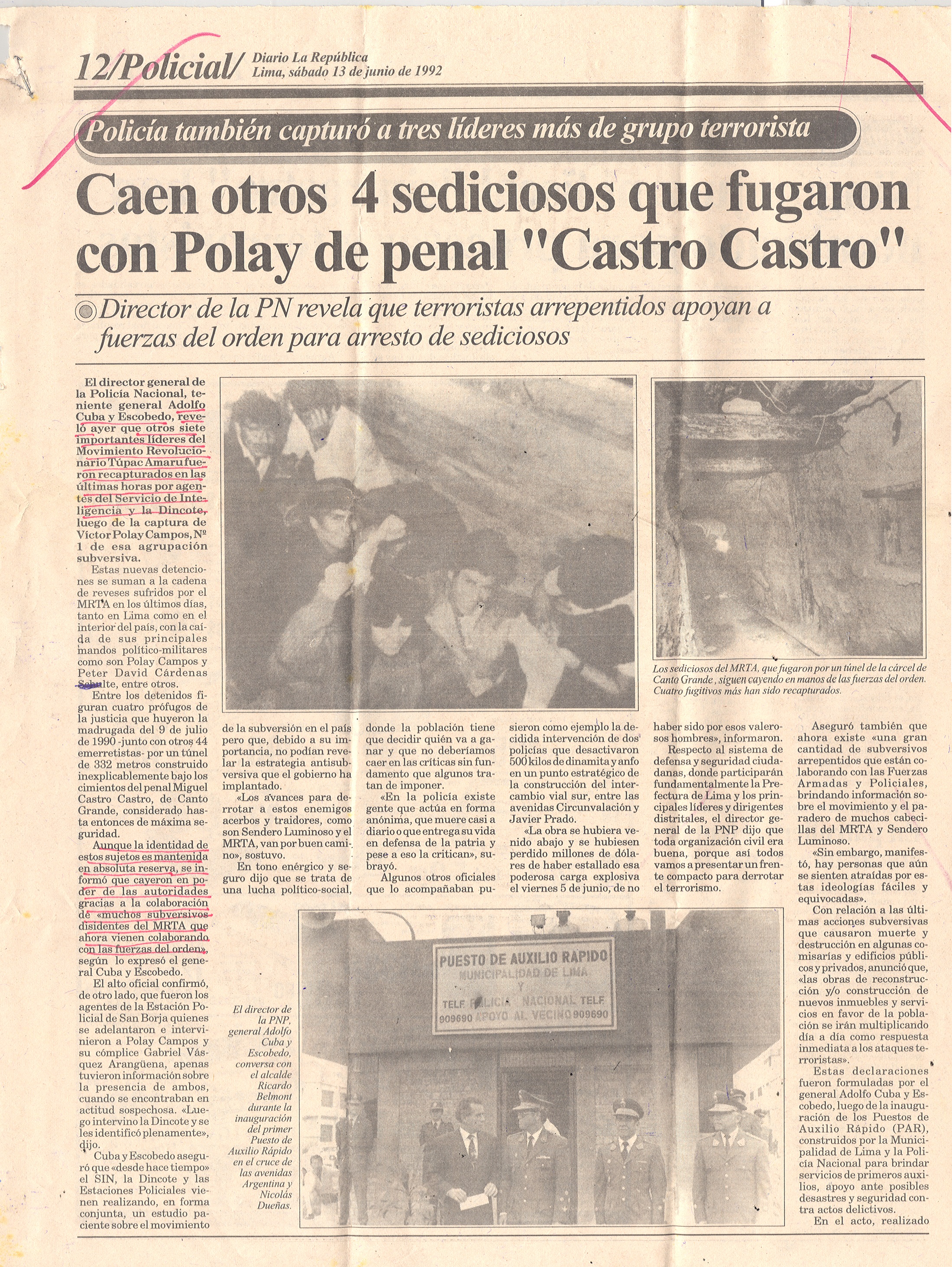 13 JUNIO CAEN OTROS 4 SEDICIOSOS QUE4 FUGARON CON POLAY1