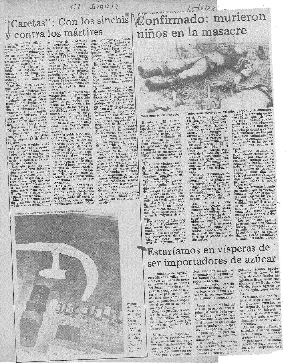 "Caretas": Con los sinchis y contra los mártires