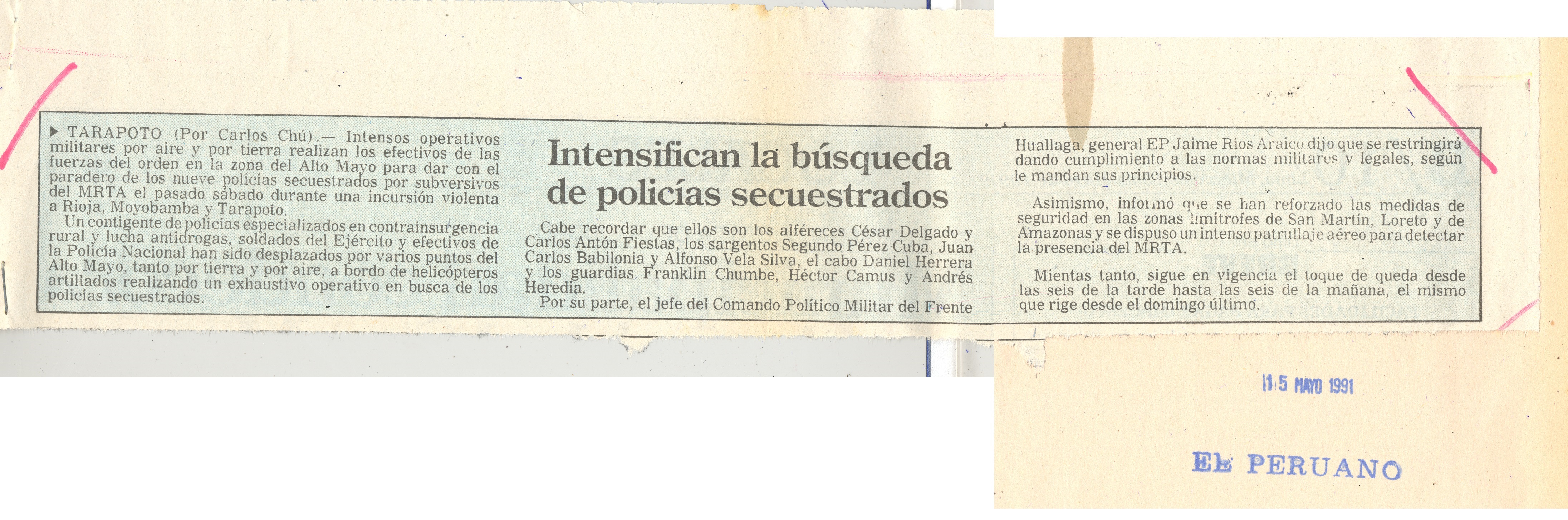 14 MAYO INTENSIFICAN LA BUSQUEDA DE POLICIAS SECUESTRADOS 1