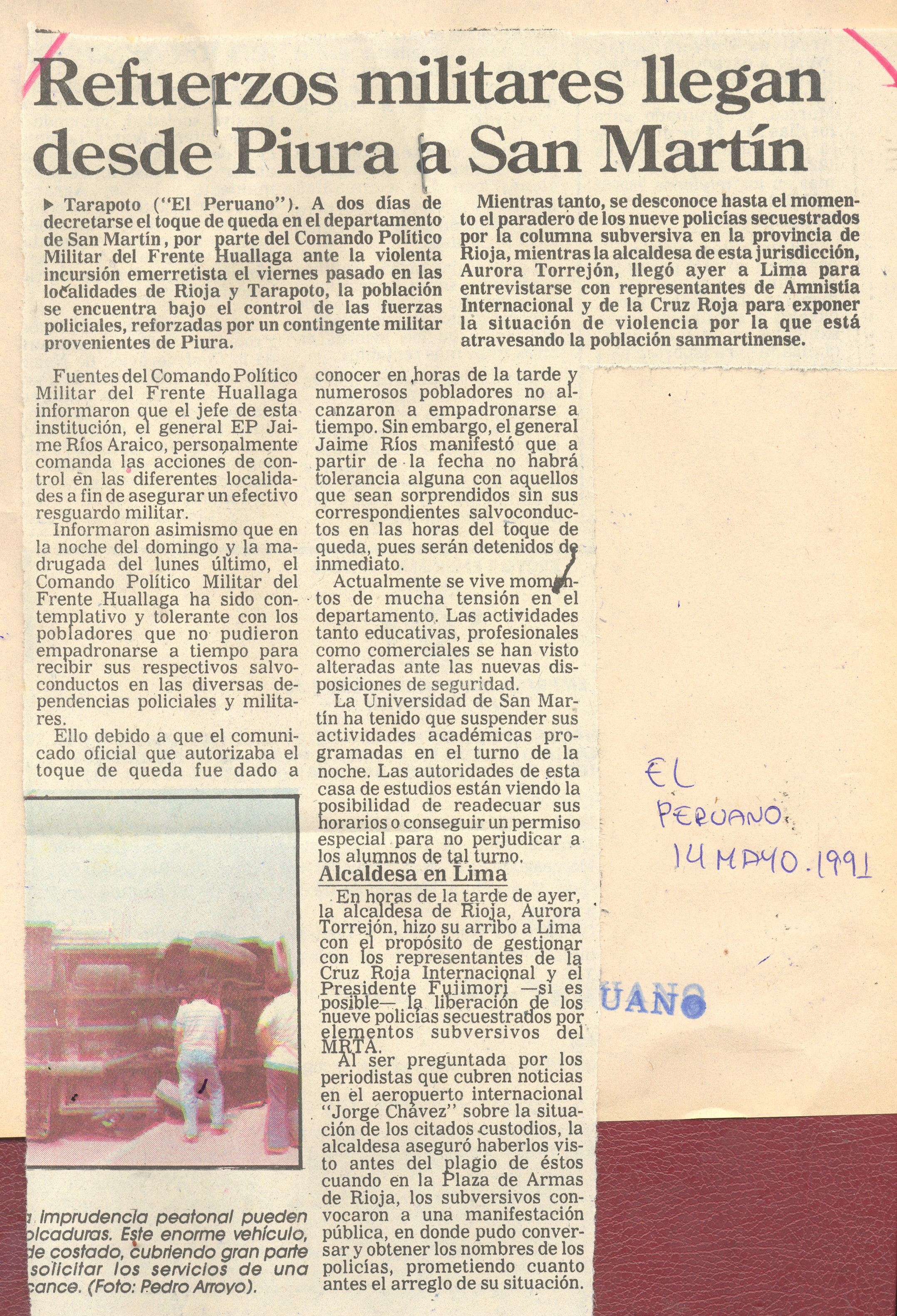 14 MAYO SECUESTROS DE 9 POLICIAS EN RIOJA