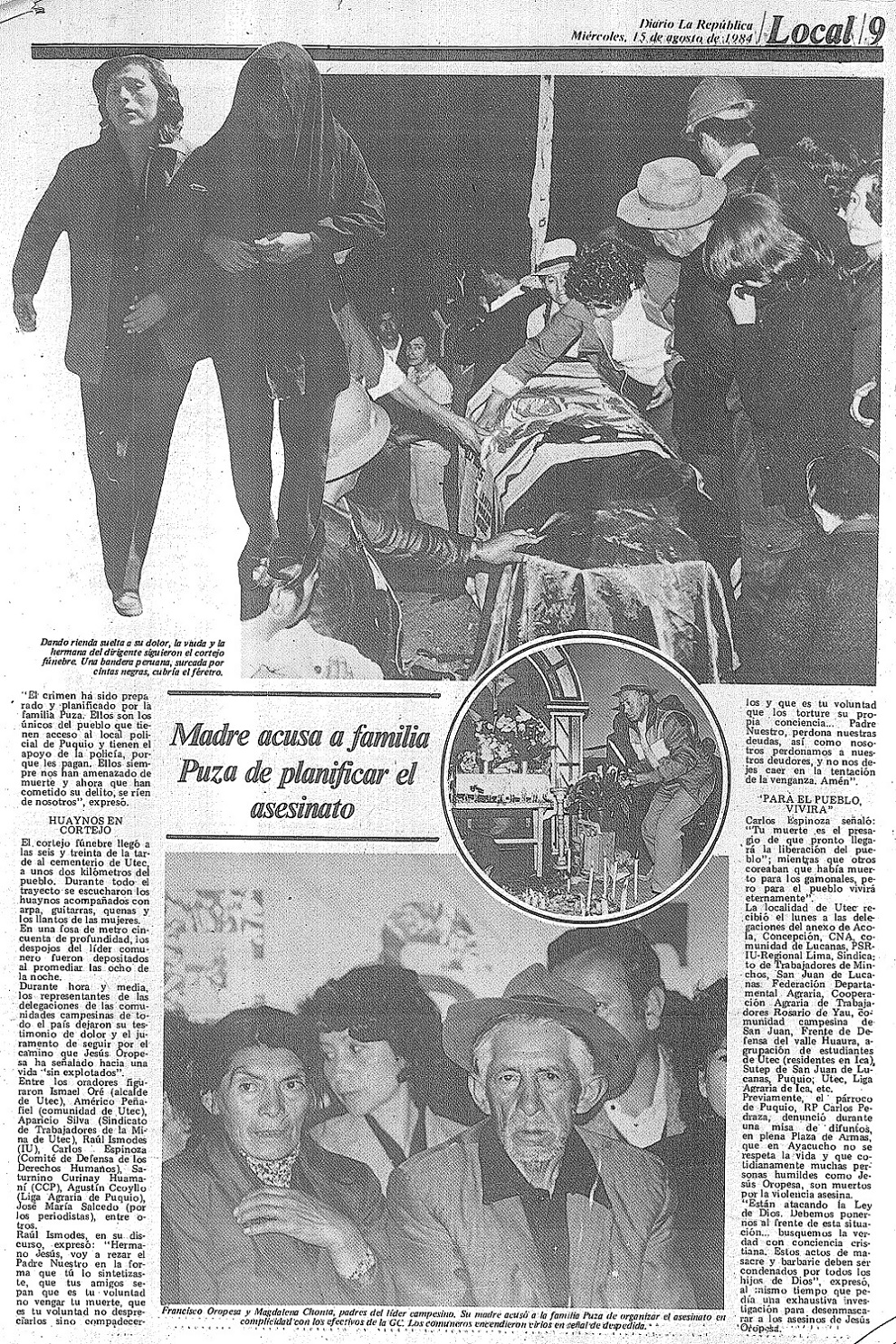 Jesús Oropesa sabía que lo iban a matar luego de ser capturado