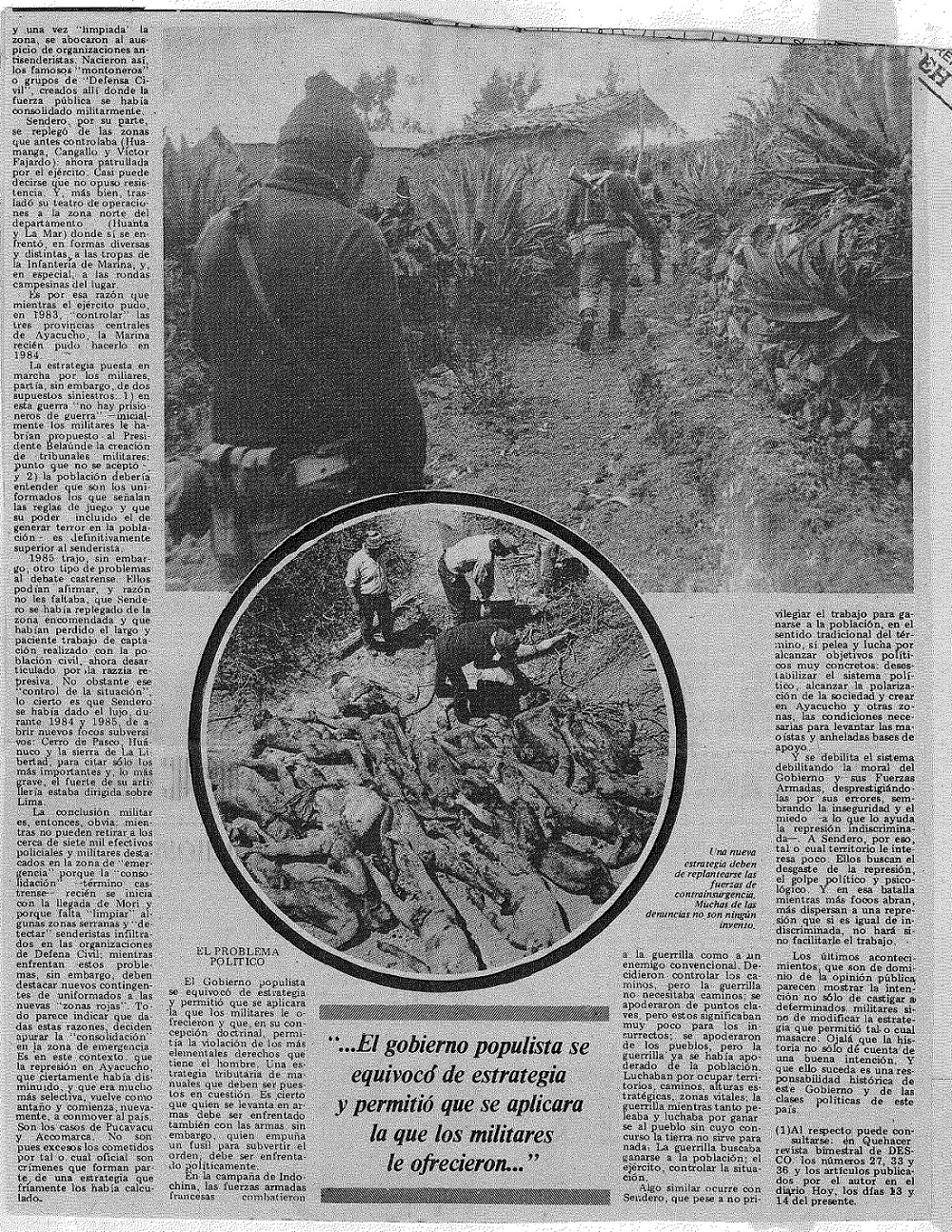 Ayacucho, rincón de muertos