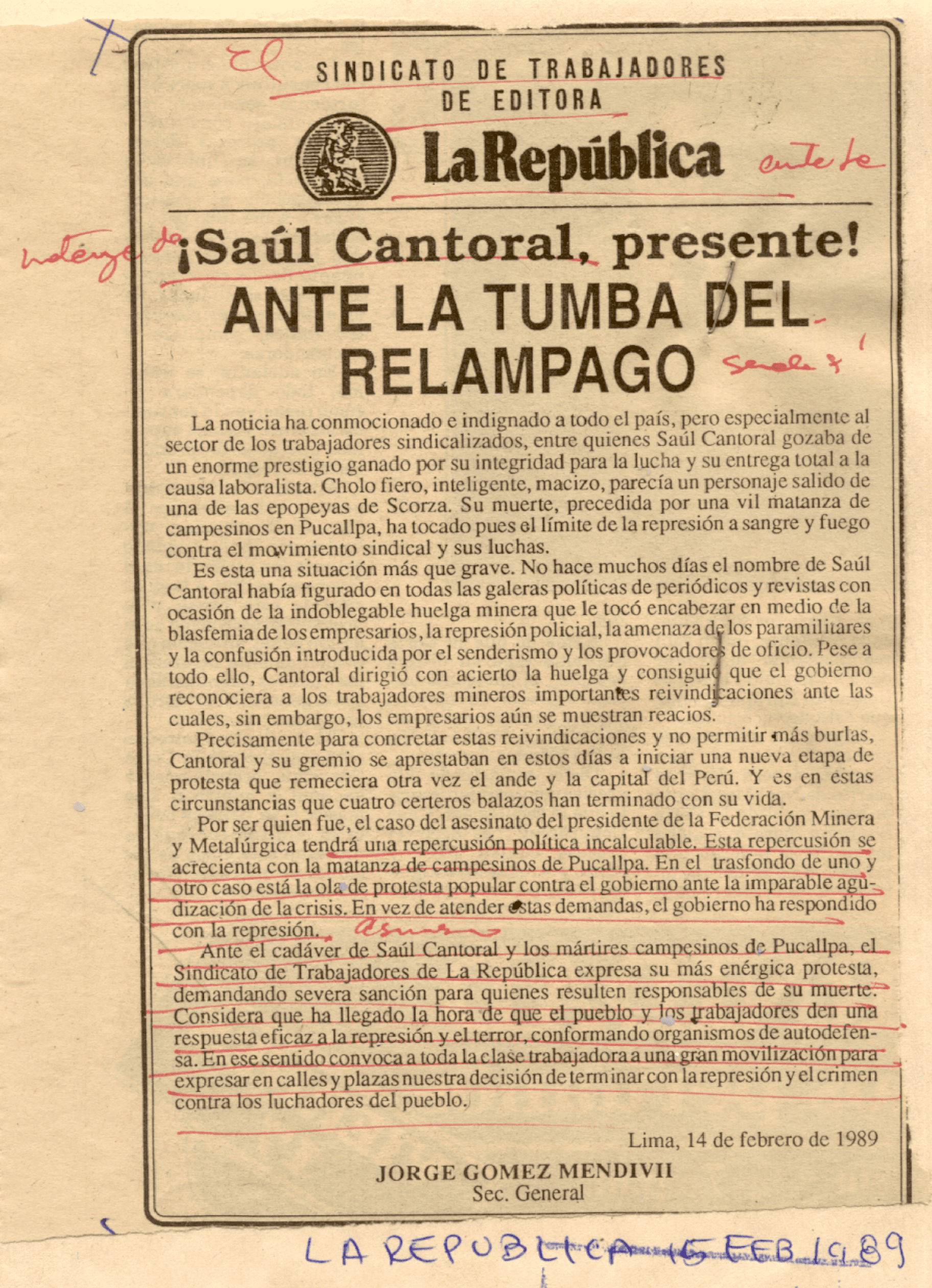 15 FEB - Saúl Cantoral presente