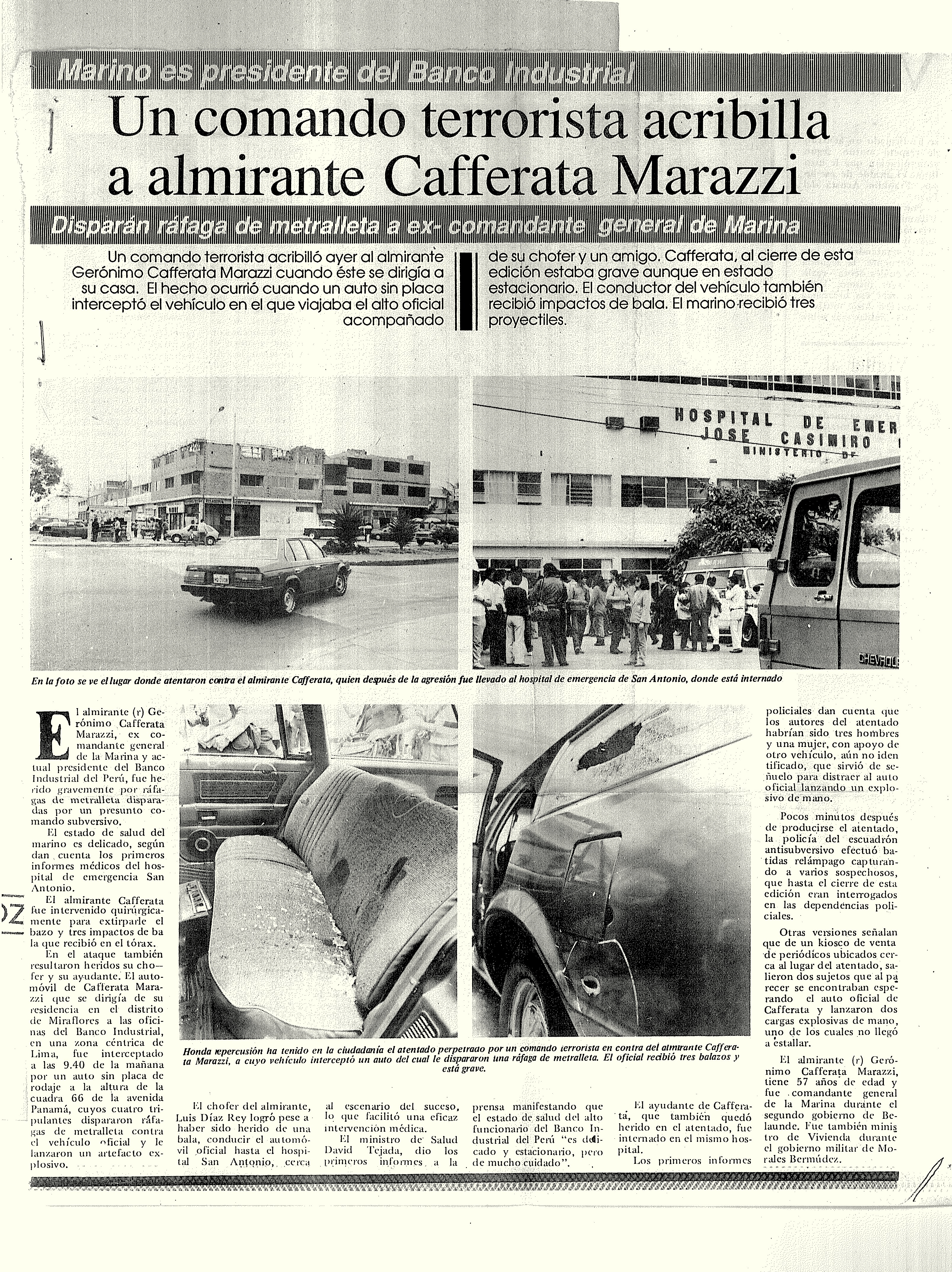 Acribillan a Cafferata