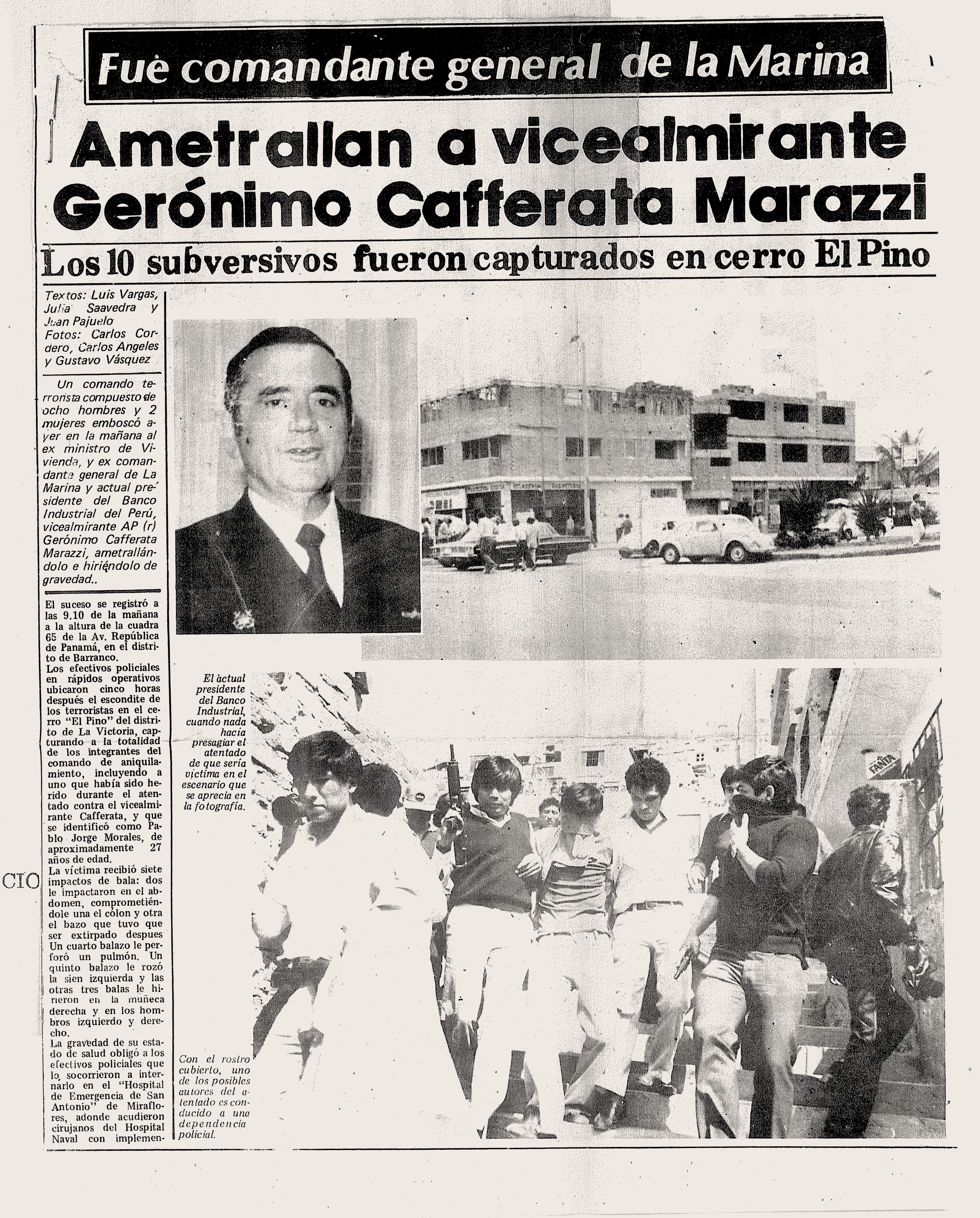 Ametrallan a vicealmirante
