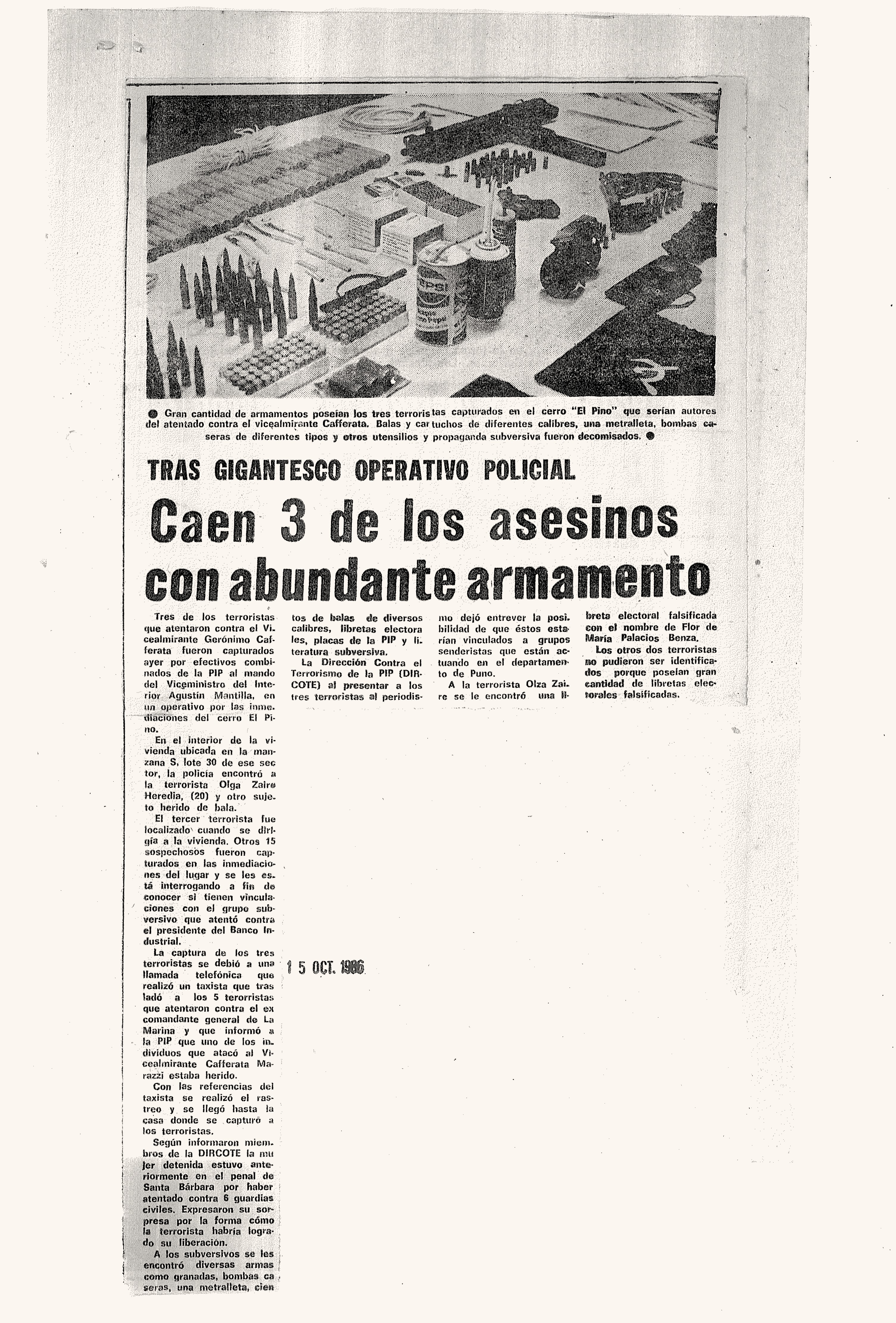 Caen tres de los asesinos de Cafferata
