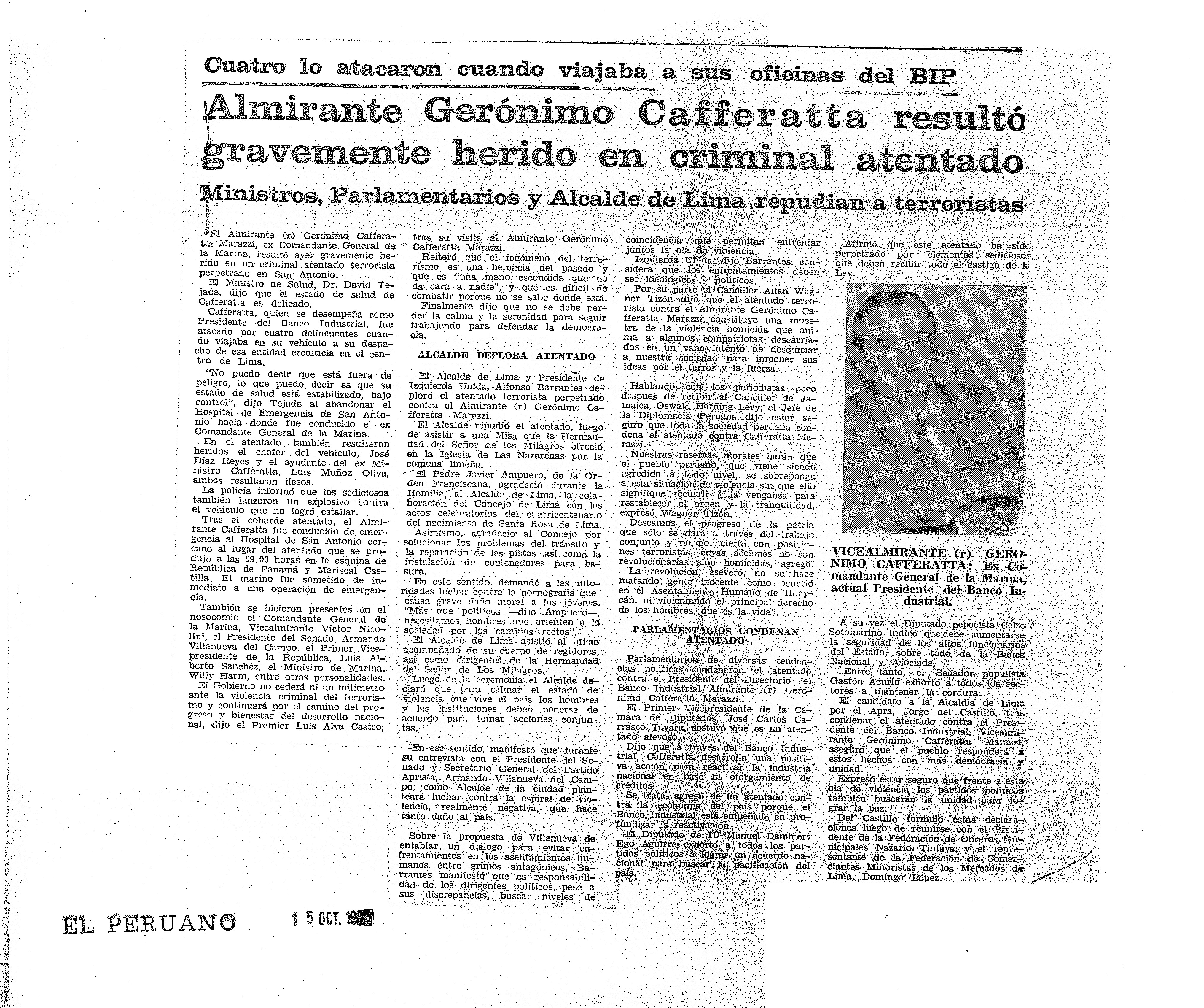 Cafferata resulto gravemente herido