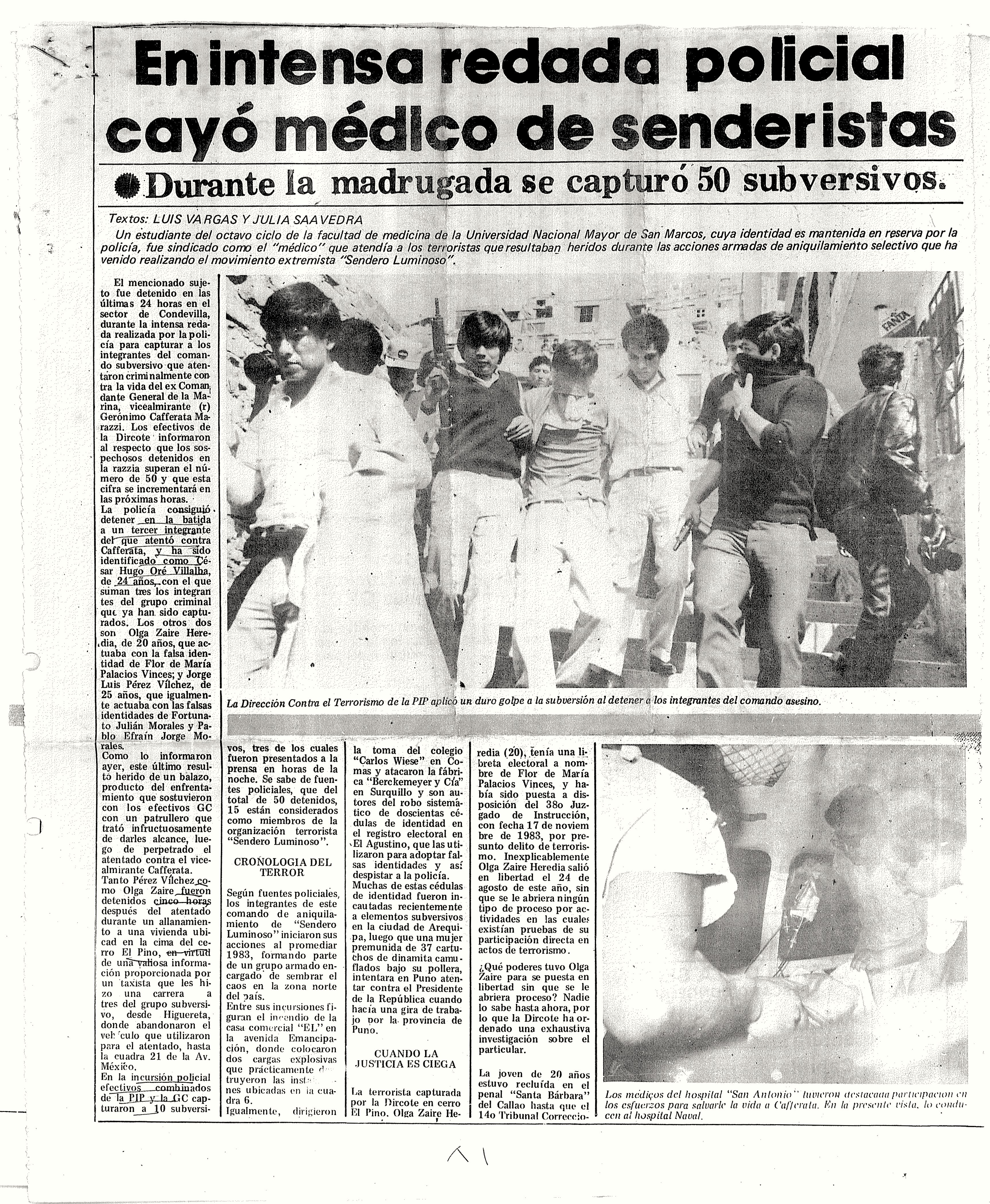 En intensa redada cayo medico de SL