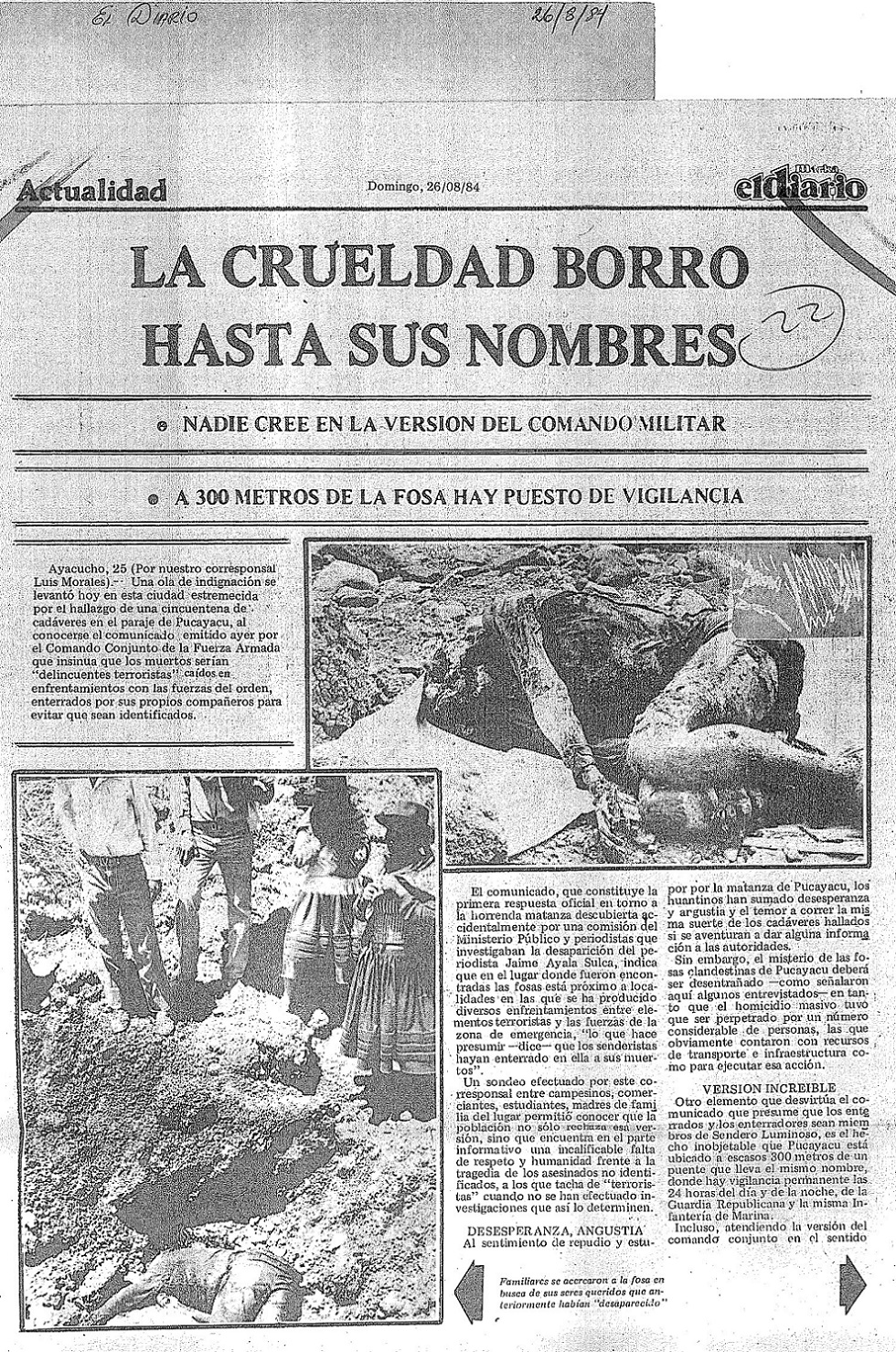 La crueldad borro hasta sus nombres