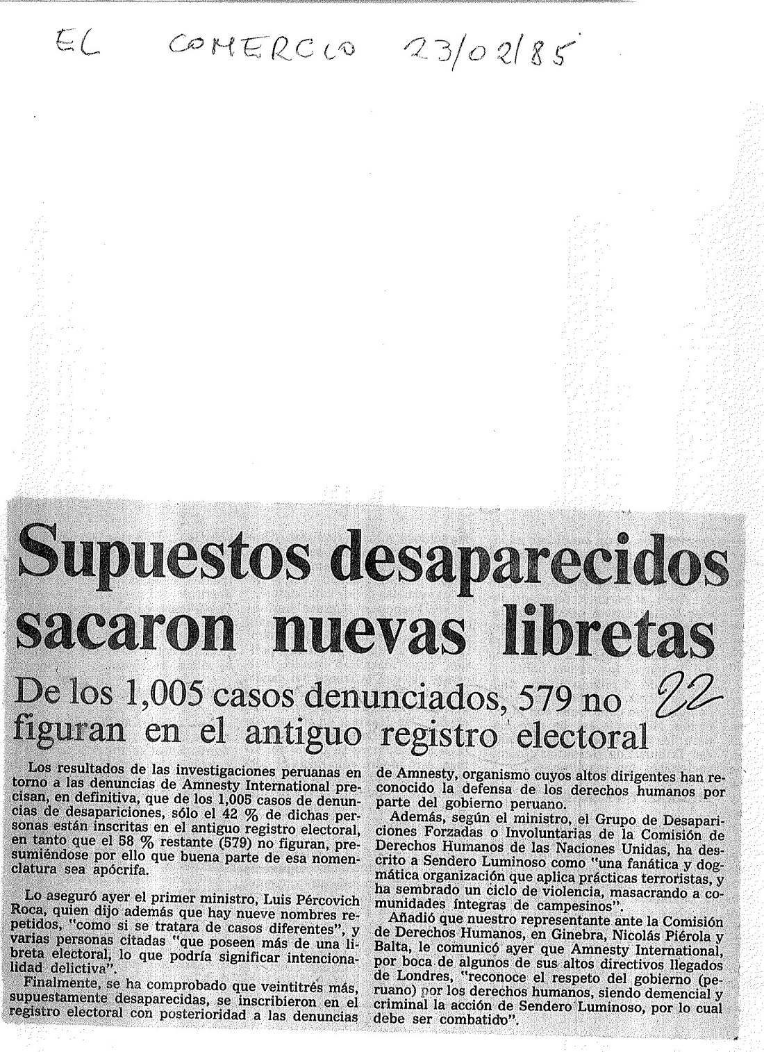 De 1,005 desaparecidos fueron reinscritos 426