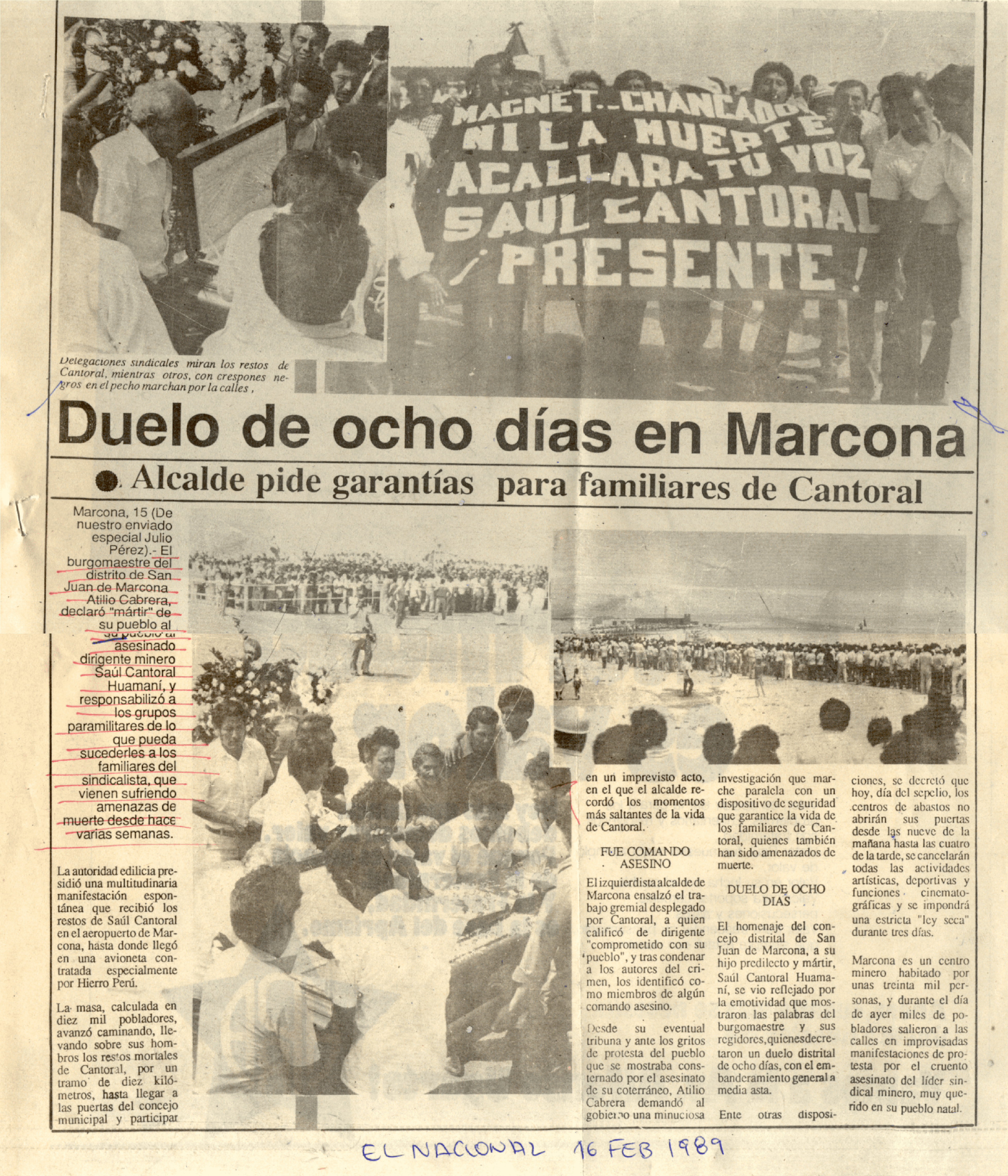 16 FEB - Duelo de ocho días en Marcona