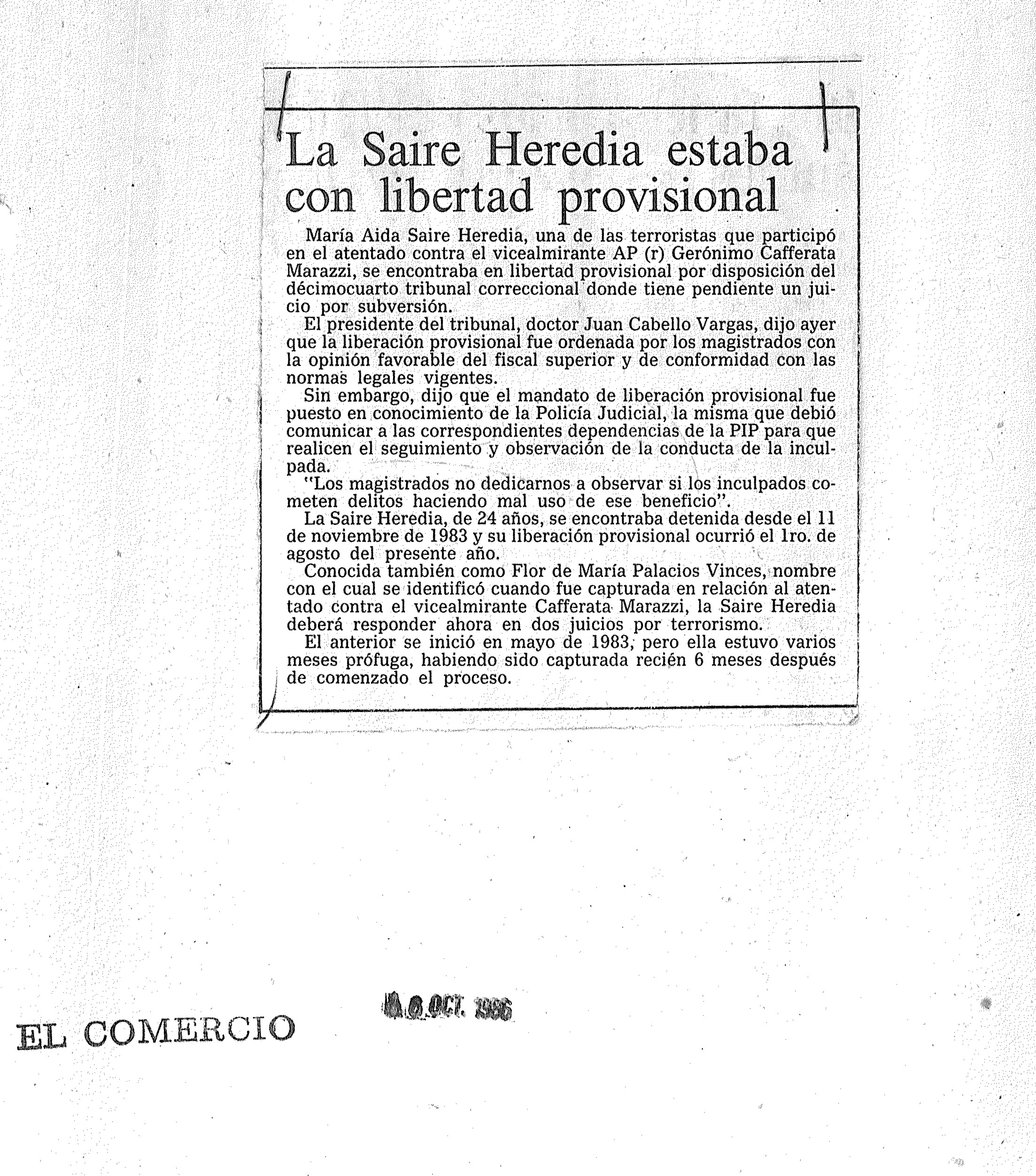 Estaba con libertad condicional