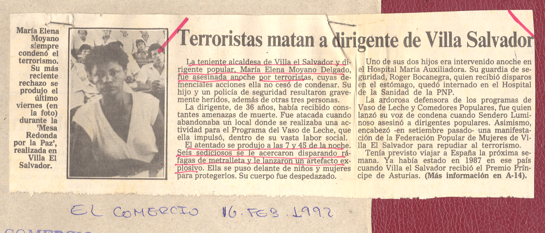 Terroristas matan a dirigentes de Villa El Salvador